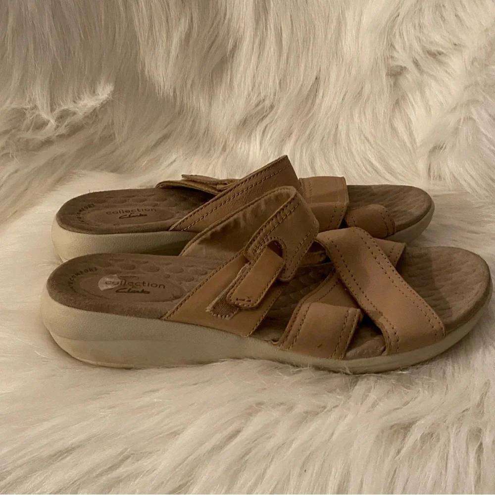 Clarks Collection Sandals Shoes‎ Women’s Size 10M Slip On Open Toe